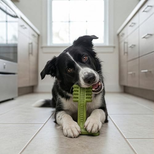 SPOT Bam-Bones Plus Toothbrush Dog Chew Toy for Medium Dogs 30-60 lbs, Bamboo & Nylon Dental Chew with Mint & Baking Soda, T-Bone Shape for Moderate to Heavy Chewers, 6 Inch - size: 6 Inch (Pack of 1)
