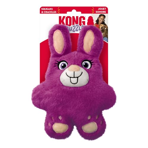 KONG Snuzzles Dog Toy, Plush Squeaker, Crinkle Sounds, Soft Durable Indoor Play (Bunny/Koala, Medium) - color: Bunny/Koala, size: Medium