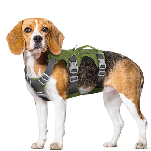 Escape Proof Dog Harness Small Sized Dog, Reflective No Pull Dog Vest with Handle, Lightweight Full Body Pet Harness Adjustable for Walking,Training(Green,Chest:16-27") - color: Green, size: S: Chest 16-27", Fit 12-25 lbs