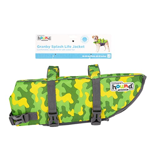 Outward Hound Granby Splash Camo Dog Life Jacket, Large - color: Camo, size: Large (Chest Girth: 28"-32")