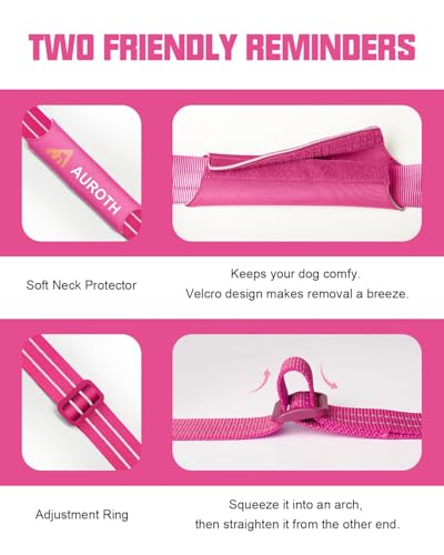 AUROTH Dog Harness and Leash Set, Soft Padded Service Dog Vest with 5.25FT Dog Leash, No Choke, Easy On Pet Vest, Adjustable Reflective No Pull Dog Harness Small Sized Dog, Easy Walking and Training - color: Pink Camo, size: S(Neck:13.4"-19.7",Chest:20.5"