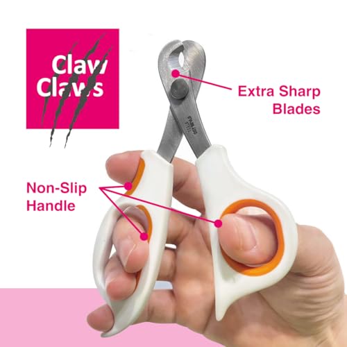 Scissor-Style Nail Clipper, with Razor Sharp Stainless Steel Blades, Anti-Slip Handle, Precise Grooming Tool for Small to Medium Cats, Dogs, Easy Nail Cutting, Durable and Comfortable Grip