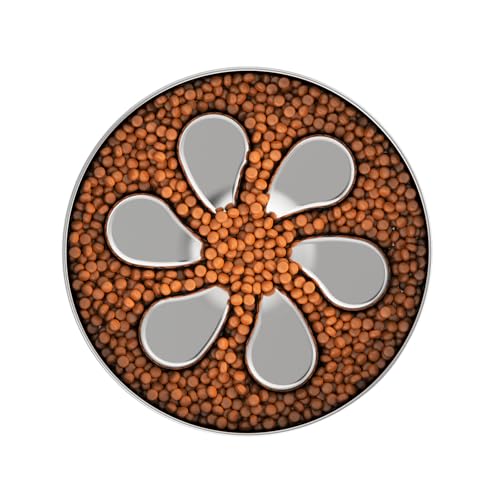 Slow Feeder Dog Bowl-3.5Cups for Large Breeds, Food Grade 304 Stainless Steel Dog Bowls with Non-Slip Base, Maze Pet Dish to Slow Down Eating, Dishwasher-Safe - color: Spiral-1Pack, size: XL 3.5~4Cups