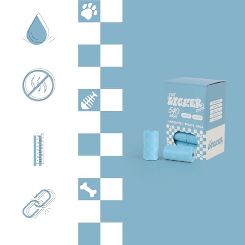 13 in. x 9 in. Extra Thick Leak Proof Unscented Dog Poop Bags, Blue (540 Count, 36-Rolls) - size: 540 Count (Pack of 1)