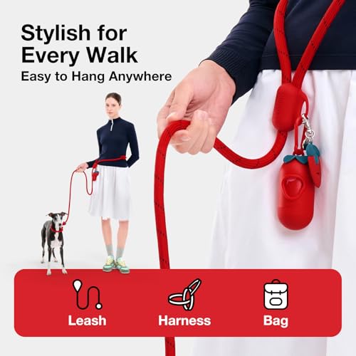 VETRESKA Strawberry Scented Dog Poop Bags, Leak Proof, Extra Thick and Large Pet Waste Bags for Dogs Walking and Cat Litter, 36 Refill Rolls, 540 Bags, Red - size: 1 Count (Pack of 540), style: Strawberry