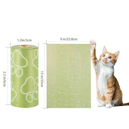Poop Bags Rolls 256 Count - 9x13 Inches Green Thickened Leakproof Lavender scent Poo Bags for Dogs, Eco-Friendly Pet Waste Bags for Walking,Travel,Home - color: green