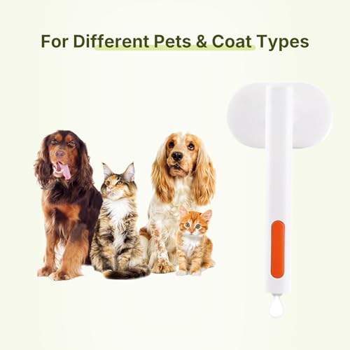 Self Cleaning Slicker Brush – High-Density Pet Grooming Comb for Hair Removal & Deshedding, Fine Teeth for Long & Short Hair, Daily Massage Grooming Tool