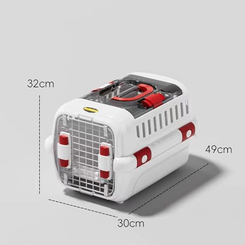 New Dog and Cat Kennel, Hard Sided Travel Pet Carrier, Top Front Load Ventilation Cat Crate for Small Dogs Outdoor Traveling Hiking Camping Picnic(Color:Beige) - color: beige