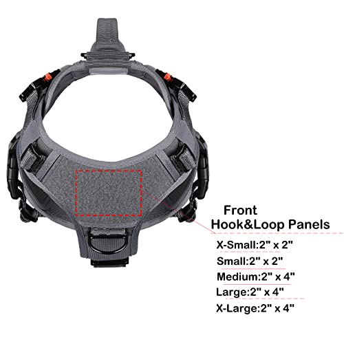 ICEFANG GN3 Tactical Dog Harness with 6X Buckle,Dog Molle Vest with Handle,3/4 Body Coverage,Hook and Loop Panel for ID Patch,No Pulling Front Clip (M (25"-31" Girth), Wolf Gray) - color: Wolf Gray, size: Medium (Pack of 1)