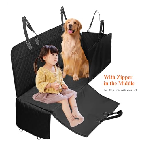 ICWEIMEI Dog Car Seat Cover, Waterproof Back Seat Covers for Dog Travel Non-Slip Pet Car Seat Protector Pet Car Seat Cover for Cars Trucks SUV - color: Black