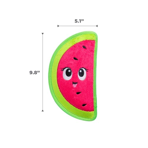 Outward Hound Tough Skinz Durable Squeaky Dog Toy with Two Tough Layers, Watermelon, Red, Medium - color: Watermelon, size: Medium