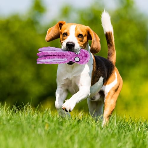 Squeak Dog Toy, 12.5In Plush Octopus Dog Toy with Crinkle Paper and Squeaky Inside, No Stuffing Dog Toys for Indoor Dog (Purple) - color: purple