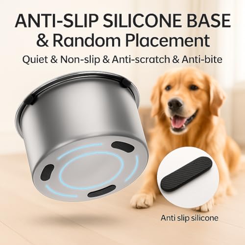 3L/101oz Stainless Steel Dog Water Bowl with Floating Disk – Spill Proof & Slow Drinking Pet Feeder for Dogs & Cats – No Mess Travel Water Dispenser for Car & Home Use (Dog Water Bowl, 3L/101oz) - size: 101 oz (3 L)