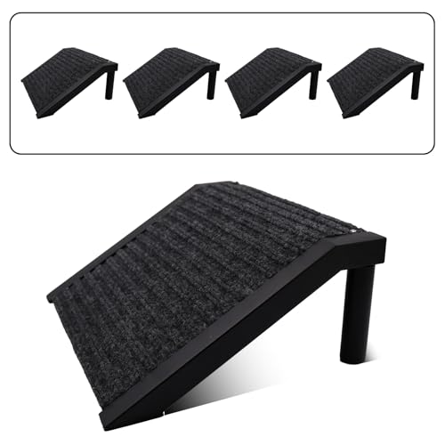 Dog Ramp for Stairs – Non-Slip Pet Steps with Locked-in Carpet & Iron Frame, Helps Senior Dogs & Small Breeds Climb Safely (4-Pack) - size: 4-Pack
