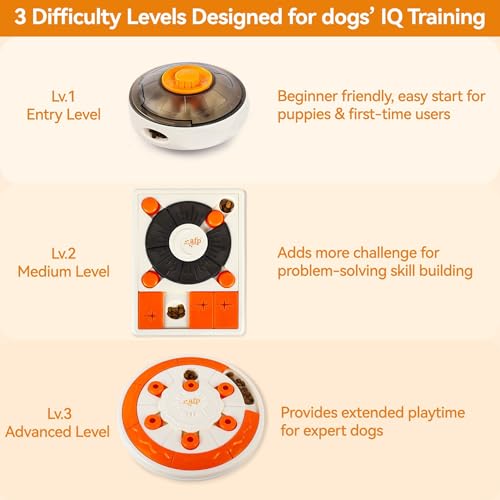 XCZAP UFO Treat-Dispensing Dog Toy, Interactive Puzzle Slow Feeder for Mental Enrichment, Durable Wobble Toy for Small/Medium/Large Breeds, Boredom Buster & Slow Eating Training Tool
