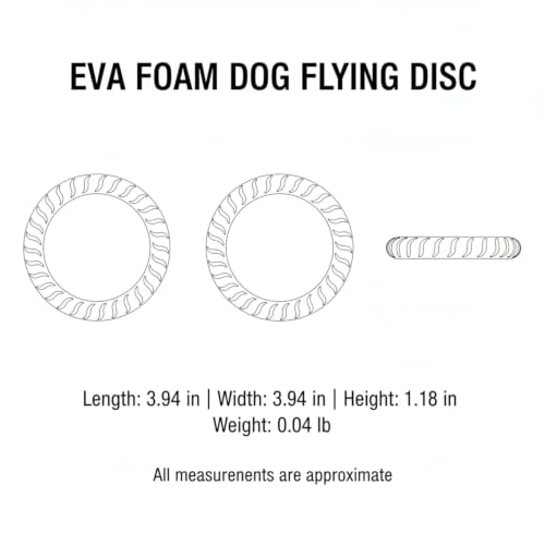 Easy-Grab Floating Dog Disc, Soft EVA Foam Flying Toy for Water Fetch, Yellow - size: 3.94 x 3.94 x 1.18 in
