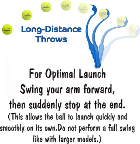 2-Pack Dog Ball Thrower Launcher, Tennis Ball Launcher, for Small Large Dogs Compact Design 13.8" Stick with Medium 2.5" (Blue & Red) - color: Blue_and_Red