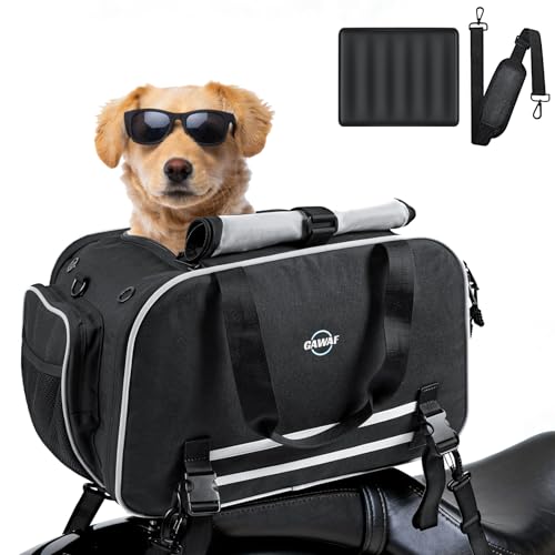 Motorcycle Dog Carrier, Expandable Airline Approved Pet Carrier with Stable Frame, Collapsible Soft-Sided Travel Puppy Shoulder Bag for Small Cats and Dogs Under 17 lbs - color: Fit for Cruiser Touring