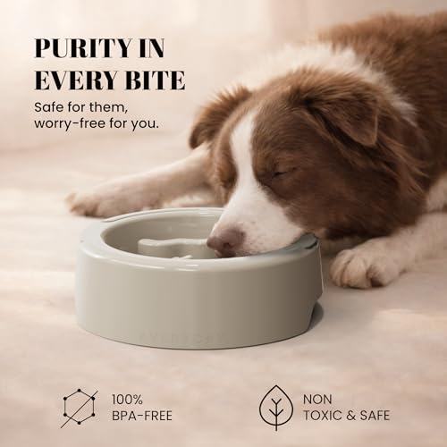 AVERYDAY 3 Pack Slow Feeder Dog Bowl Set, Two Weighted Maze Insert Bowls, Anti-Slip Changeable Puzzle Feeding Bowl for Wet Dry & Raw Dog Food, Slow Eating Deep Pet Food Dish for Medium & Large Breeds - color: Cosmic Graphite