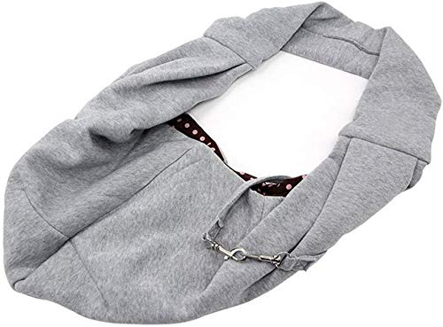 Pet Sling Carrier Bag Travel Tote for Cats Dogs, Up to 16 lbs (Gray) - color: Gray