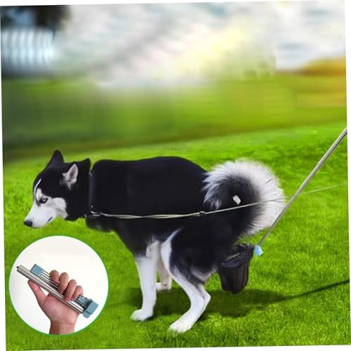 Dog Pooper Scooper, Telescopic Pooper Scooper Catcher with Long Handle, Self-Adhesive and Foldable Dog Poop Collector