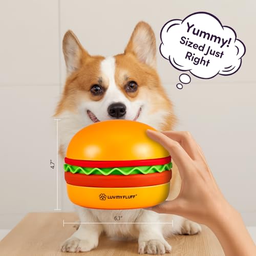 Slow Feeder Small Dog Bowl – 2 Patterns Reversible Lick Mat & 1 Spiral Slow Feeder - Hamburger Style | Non-Slip, Dishwasher Safe & Easy to Clean
