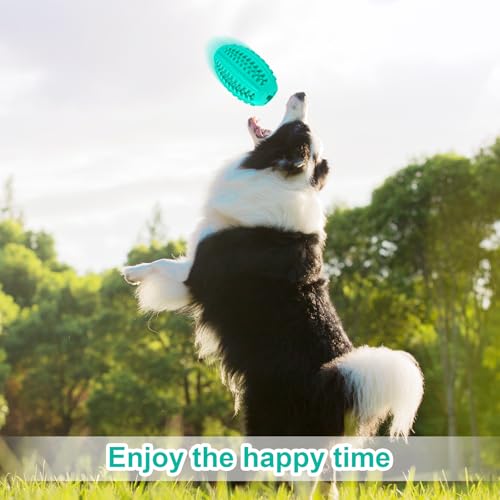 Squeaky Dog Balls for Aggressive Chewers, Indestructible Squeaky Toys for Large Dogs, Treat Dispensing Toys Interactive, Treat Toy Ball, Super Chewer Toy Large Breed