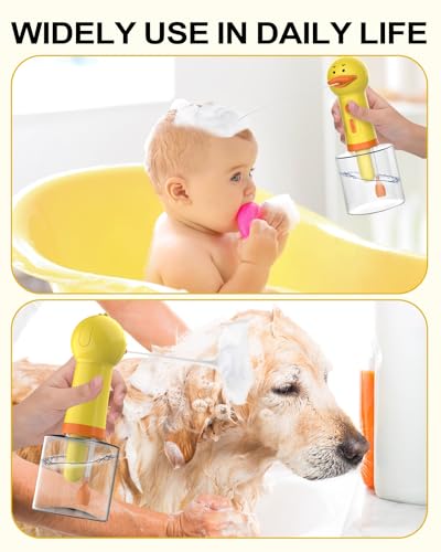 Electric Foaming Shampoo Dispenser, Automatic Rechargeable Soap Dispenser for Dog/Cat Bathing, Bathroom, Kitchen Sink, Toilet Cleaning