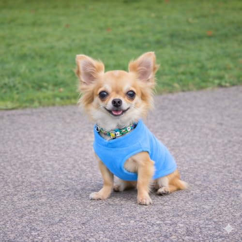 JACKO & CO - Fleece Vest Dog Sweater with Leash Ring - Soft, Warm & Lightweight Pullover Coat for Small & Medium Dogs, Puppies & Cats - Cozy Fall/Winter/Spring Pet Jacket (Blue, X-Small 2-4lbs) - color: Blue, size: XS (2-4lbs)
