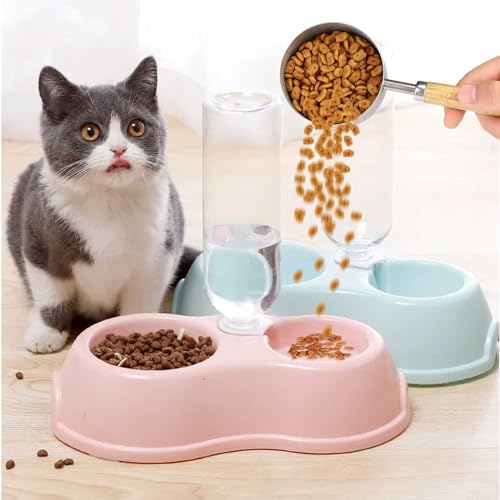 4 Packs Dog Food Scoop Measuring Cup with Wooden Handle, Stainless Steel Pet Food Scoop Dog Food Measuring Cup for Dogs Cats Birds and Rabbits, 1 Cup, 1/2 Cup, 1/3 Cup and 1/4 Cup 4 Packs