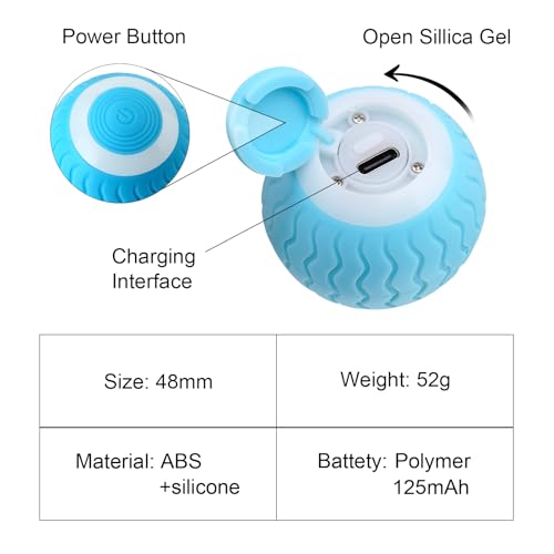 ChenPeiFeng CPF LED Dog Balls - Glowing Fetch Toys, 1.8 Inch Glow in The Dark, Outdoor Interactive Dog Toys for Training & Puppy Birthday Gifts (Blue) - color: Blue