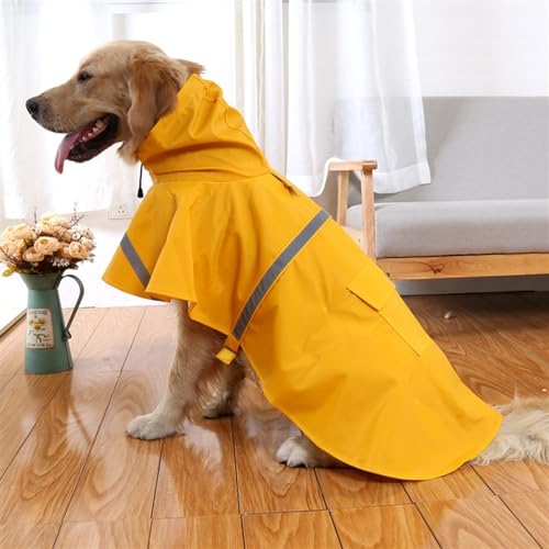 Dog Raincoat for Dogs Windbreaker Dog Rain Jacket Hooded Durable Waterproof Windproof Rain Coat for Dogs Doggy Raincoat(SM,Orange)