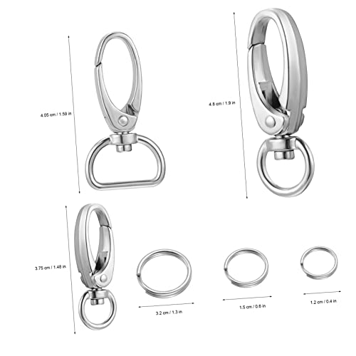 INOOMP 1set Dog Tag Clips Lobster Buckles with Dog Tag Clips and Easy to Install Lightweight for Pet Collars and Leashes