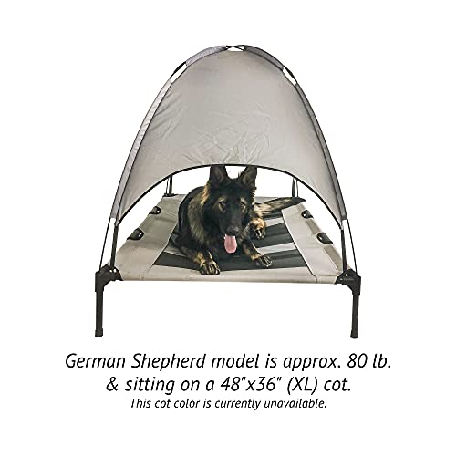 Midlee Green Dog Cot with Canopy (36" x 48") - size: 36" x 48"
