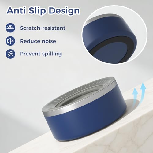 WENBOKMIN Stainless Steel Dog Water Bowl, Slow Dog Bowls with Non Slip Bottom, No Spill Detachable and Easy to Clean, Keep Xerosis Pilorum, 64oz, Blue - color: Blue