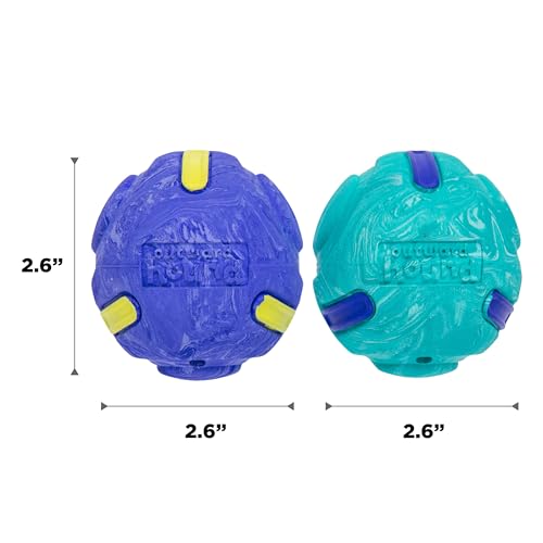 Outward Hound FlyFetch Rubber Fetch Ballz Dog Toy, Bounces & Floats, Launcher Compatible, 2.6", 2-Pack - color: Replacement Balls Multi