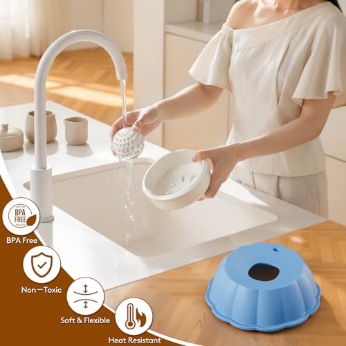 Dog Lick Bowl Ball Slow Feeder, Licking Bowl for Liquid Treat with Rolling Spin Sphere Roller Licker, Non-Slip 4/5 Cup Slow Feeder Bowl for Dietary Supplement/Post-op Nutrition (Blue) - color: Blue
