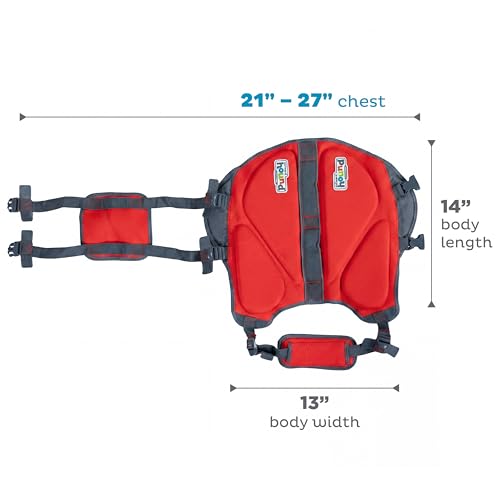 Outward Hound Dawson Swim Red Dog Life Jacket, Medium - color: Red, size: Medium (Chest Girth: 21"-27")