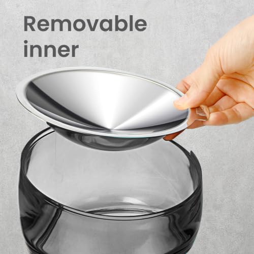 Felli Pet Oblik Cat and Dog Replacement Bowl, 304 Stainless Steel, for Dry and Wet Food, Removable Plate, 0.5 Cups -3pk - color: Replacement dishes, size: 0.5 Cups Shallow Dish