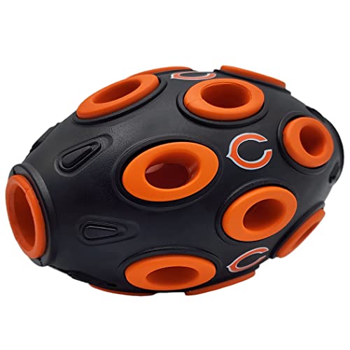 First NFL Chicago Bears Football Treat Dispensing Toy for Dogs and Cats, Interactive Fun, Natural Rubber - color: Chicago Bears