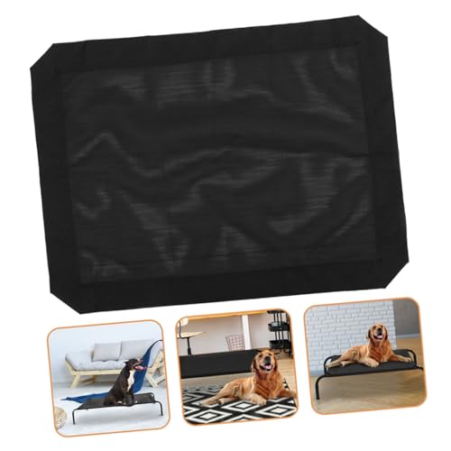 POPETPOP Breathable Mesh Dog Cot Replacement Cover for Indoor and Outdoor Use Easy to Cover for Small Dogs Fits Standard Cot - size: 77.00X62.00X0.80CM