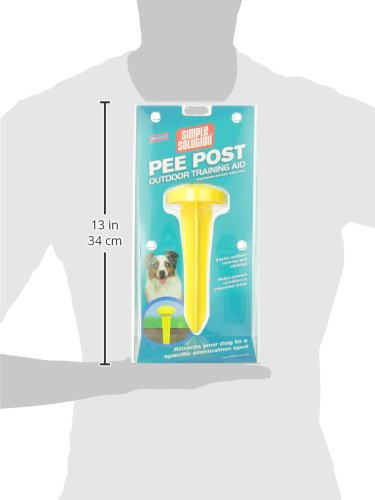 Simple Solution Pee Post Outdoor Dog Training Aid, 13-Inch Pheromone-Infused Stake for Puppy Potty Training, Yard Marking, and Housebreaking, Dog Pee Attractant for Lawn & Garden (Pack of 6) - size: 13 INCH (Pack of 6)