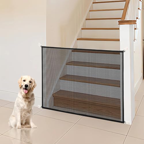 2-Pack Dog Gate for Stairs Pet Gates for The House: Dogs Screen Mesh Gate for Doorways Stairways Indoor Safety 29 inches Tall, 38 inch Wide - size: 29"Hx38"W(Pack of 2)