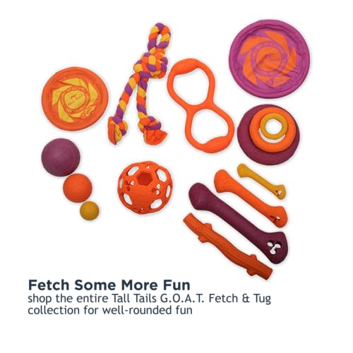 Tall Tails G.O.A.T. Greatest of All Toys Sport Flyer Fetch Toy for Dogs, Medium - size: Medium