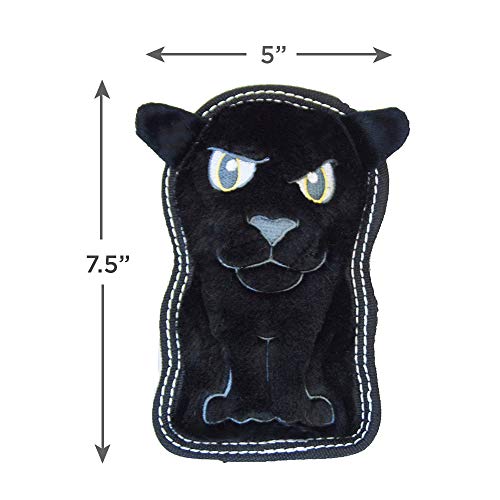 Outward Hound Tough Seamz Panther Plush Dog Toy, Small - color: Panther, size: Small