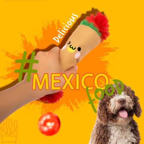 lilfrd Dog Puzzle Snuffle Mat Toys, Squeaky Enrichment Rope Crinkle Treat Dispensing Tug Toy for Small Medium Large Dog, Boredom and Mental Stimulation Toy, Burrito - style: Burrito