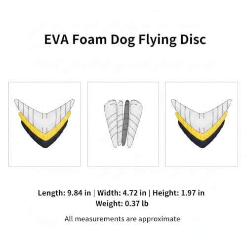 Versatile EVA Foam Flying Disc for Fetch and Tug, Soft Outdoor Dog Toy, 11.8 Inch