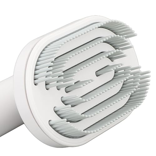 90° Rotatable Cat Brush with Curved High-Density Needle Teeth for Gentle Pet Hair Removal – White, Compatible with Cats and Dogs