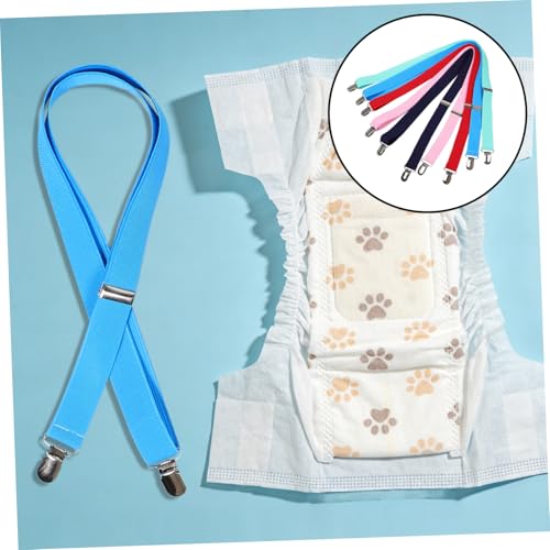 PRETYZOOM 5pcs Adjustable Dog Diaper Suspenders Strap Elastic Belly Band Holder Harness for Small Puppies and Female Dogs Housebreaking
