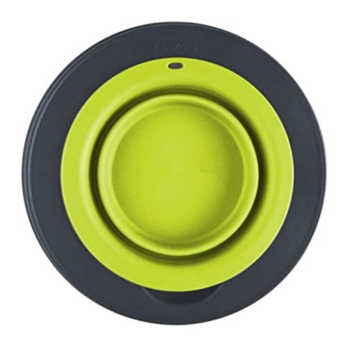 Dexas Popware for Pets Single Elevated Pet Feeder, Large, Gray/Green - color: Gray/Green, size: Large/4 Cup Capacity